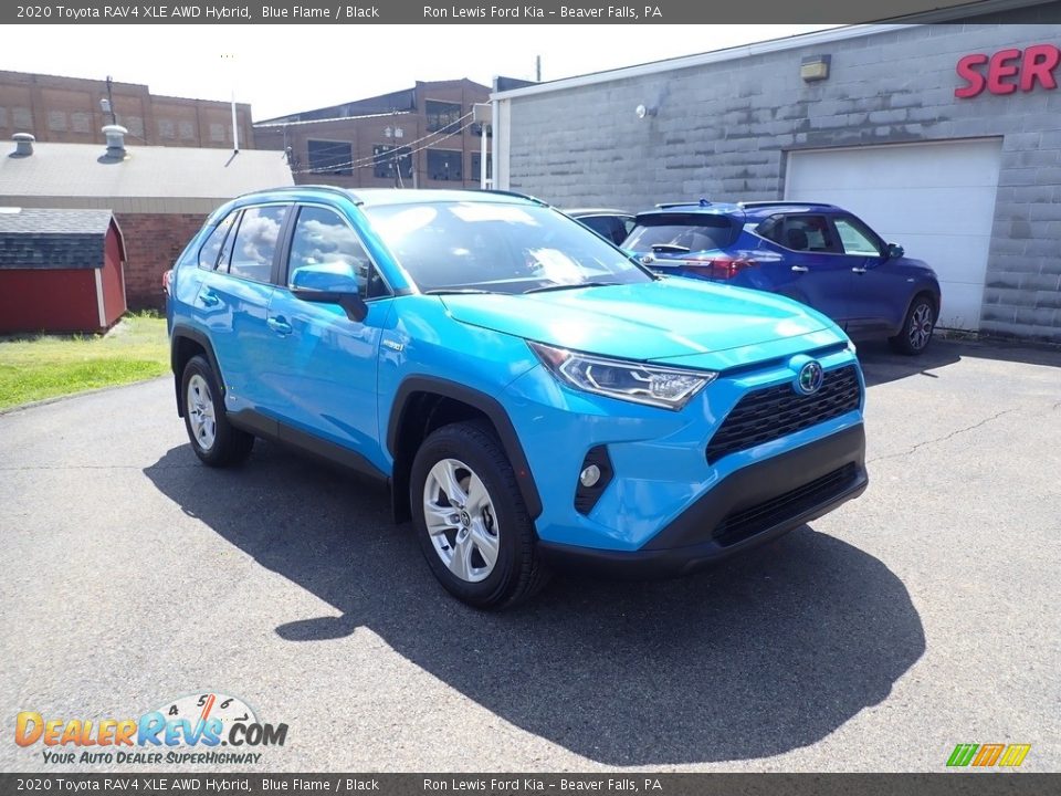 2020 Toyota RAV4 XLE AWD Hybrid Blue Flame / Black Photo #4