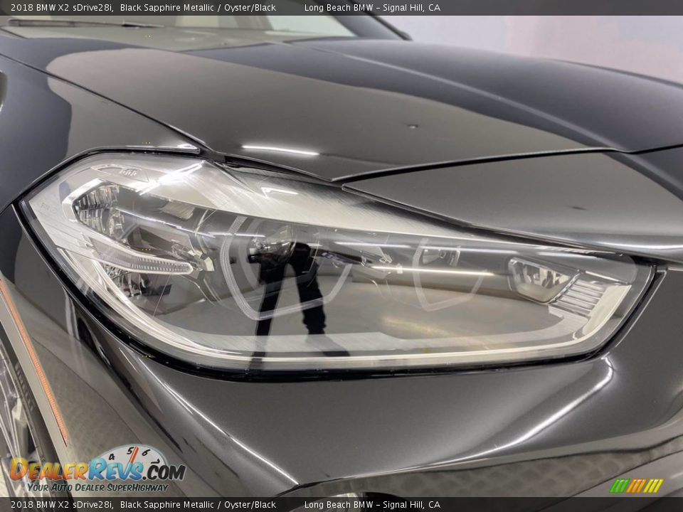 2018 BMW X2 sDrive28i Black Sapphire Metallic / Oyster/Black Photo #7