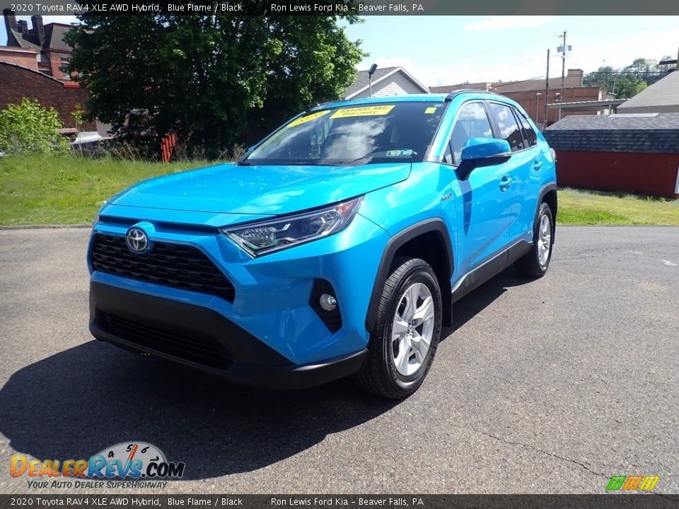 2020 Toyota RAV4 XLE AWD Hybrid Blue Flame / Black Photo #7