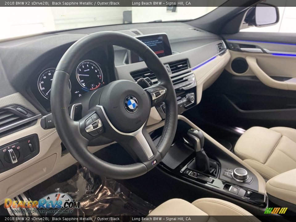 2018 BMW X2 sDrive28i Black Sapphire Metallic / Oyster/Black Photo #16