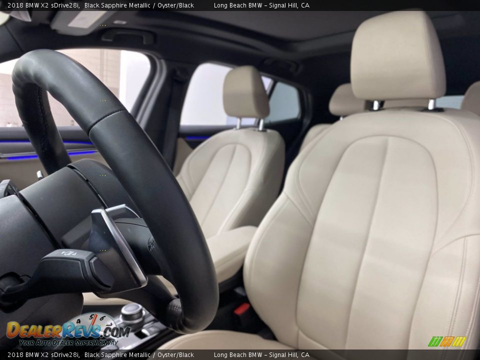 2018 BMW X2 sDrive28i Black Sapphire Metallic / Oyster/Black Photo #17