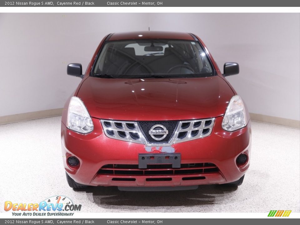 2012 Nissan Rogue S AWD Cayenne Red / Black Photo #2