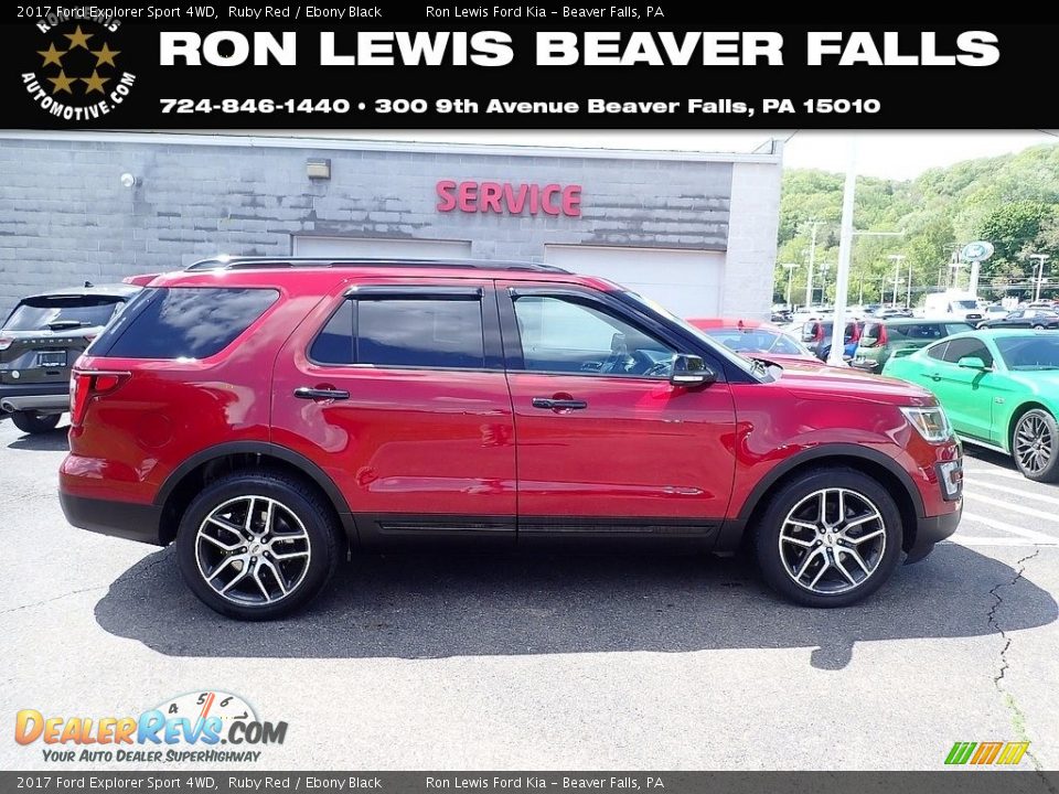2017 Ford Explorer Sport 4WD Ruby Red / Ebony Black Photo #1