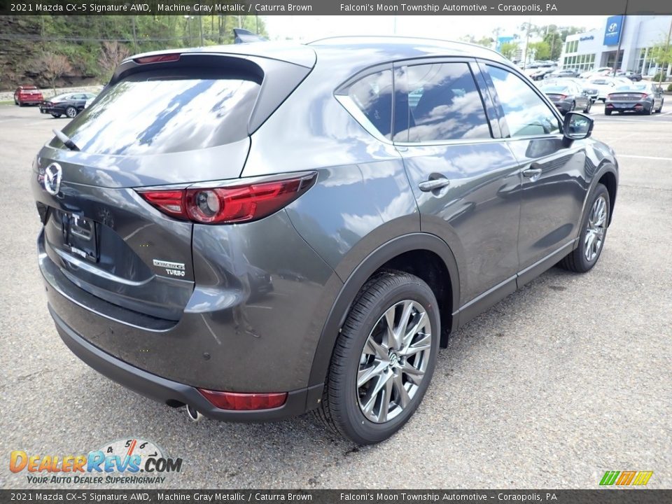 2021 Mazda CX-5 Signature AWD Machine Gray Metallic / Caturra Brown Photo #2