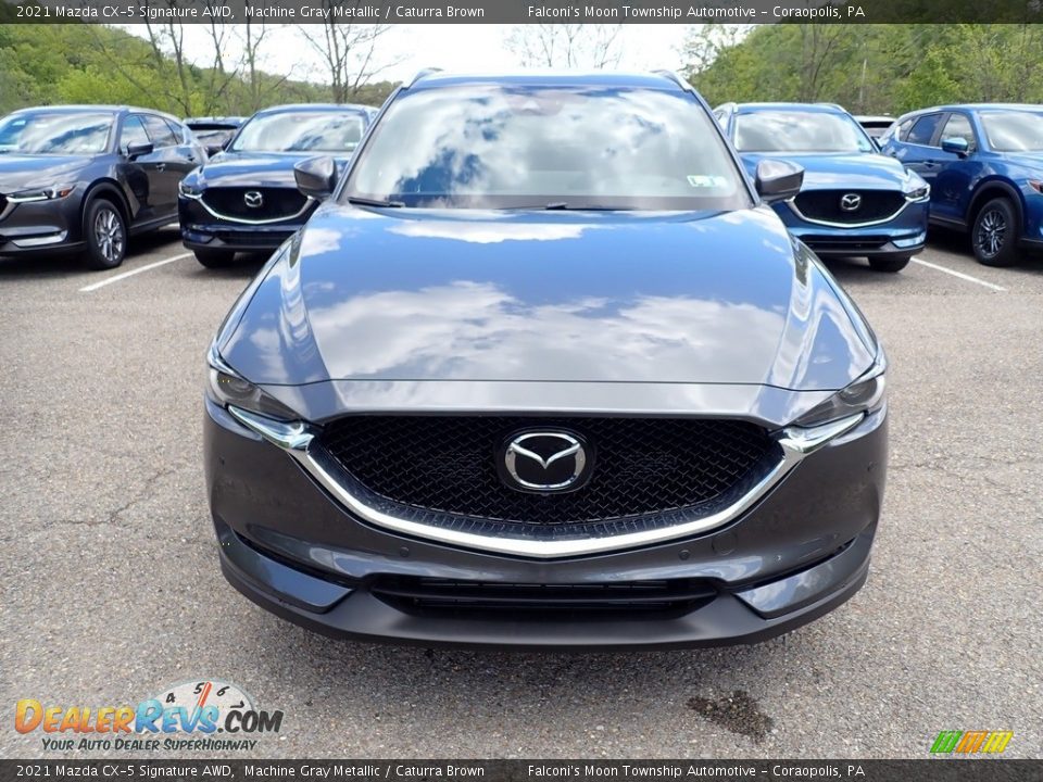 2021 Mazda CX-5 Signature AWD Machine Gray Metallic / Caturra Brown Photo #3