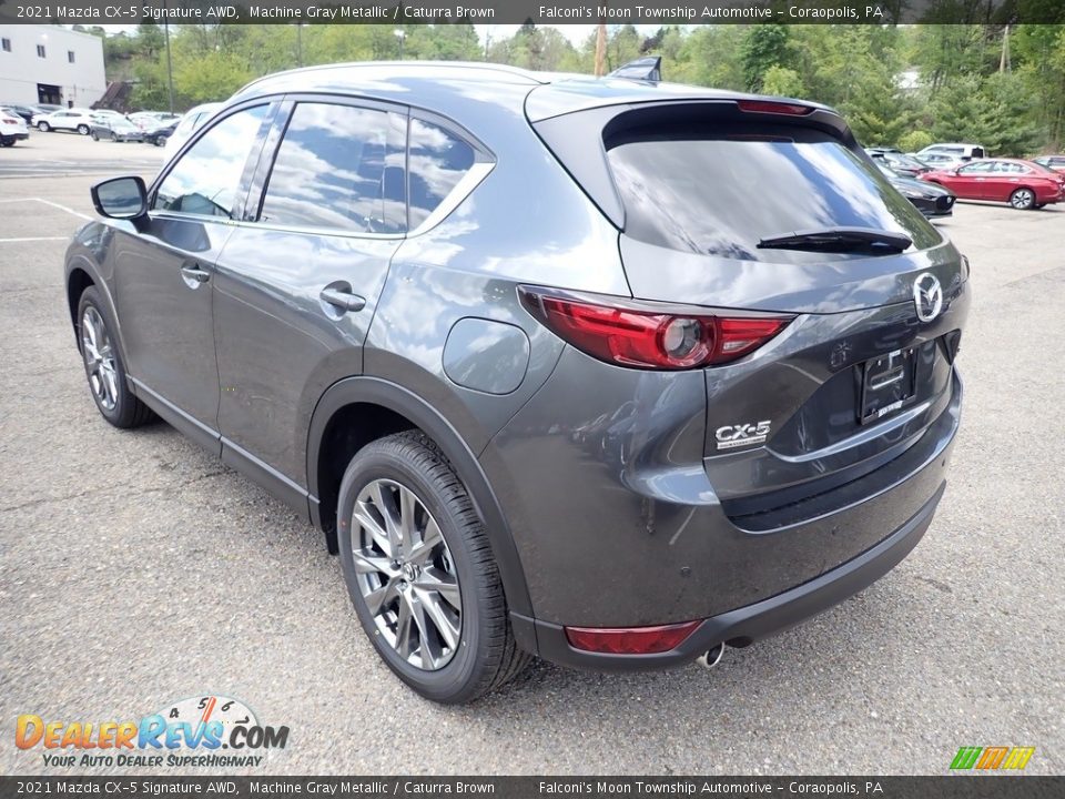 2021 Mazda CX-5 Signature AWD Machine Gray Metallic / Caturra Brown Photo #5