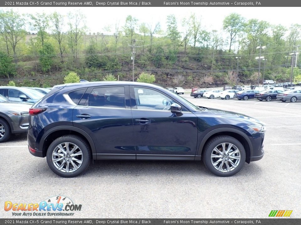 2021 Mazda CX-5 Grand Touring Reserve AWD Deep Crystal Blue Mica / Black Photo #1