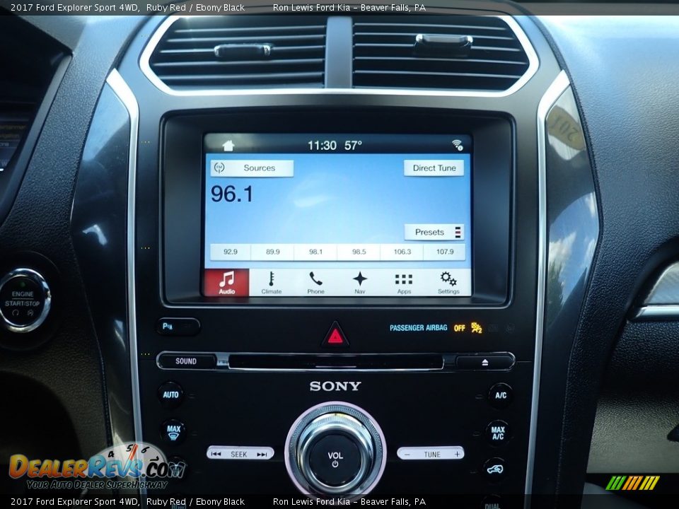 2017 Ford Explorer Sport 4WD Ruby Red / Ebony Black Photo #17