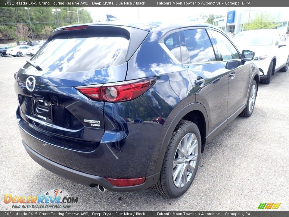 2021 Mazda CX-5 Grand Touring Reserve AWD Deep Crystal Blue Mica / Black Photo #2