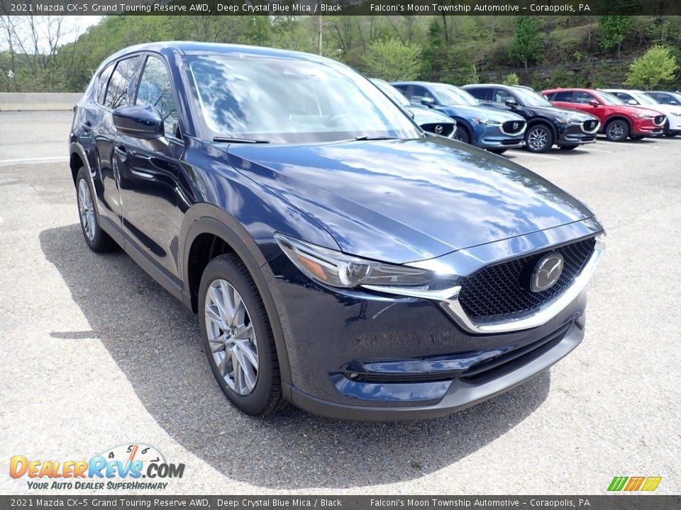 2021 Mazda CX-5 Grand Touring Reserve AWD Deep Crystal Blue Mica / Black Photo #3