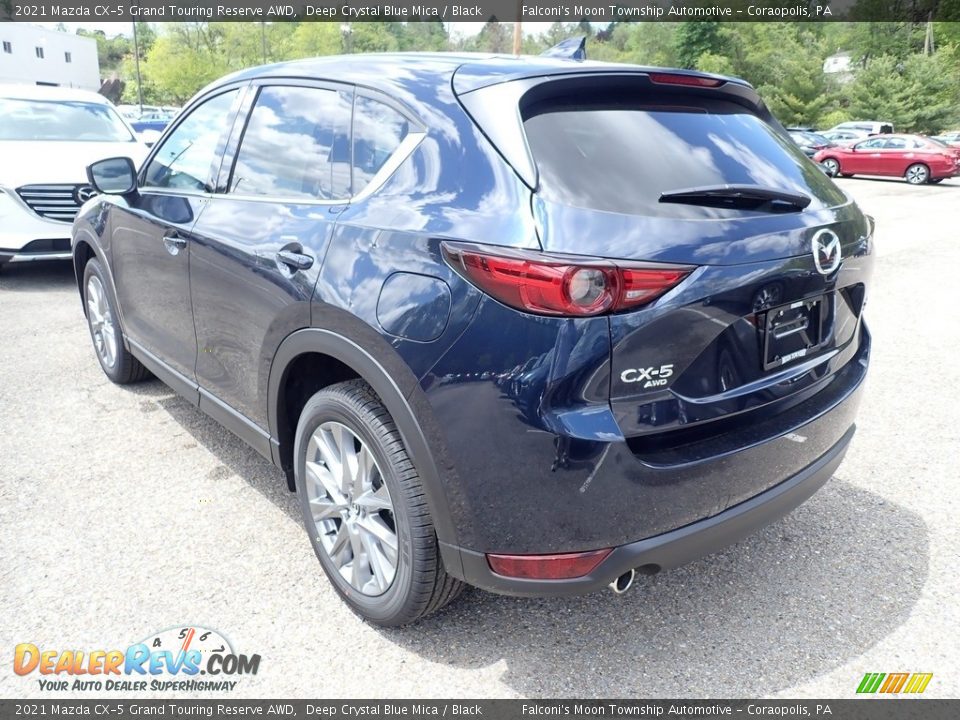 2021 Mazda CX-5 Grand Touring Reserve AWD Deep Crystal Blue Mica / Black Photo #6