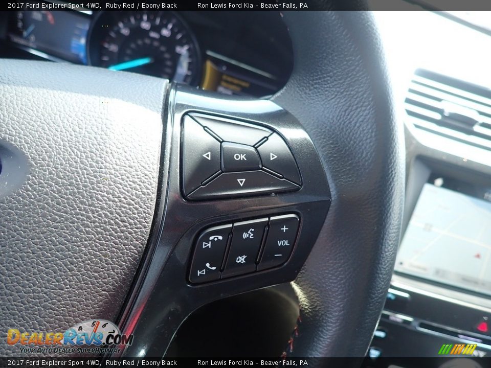 2017 Ford Explorer Sport 4WD Ruby Red / Ebony Black Photo #23