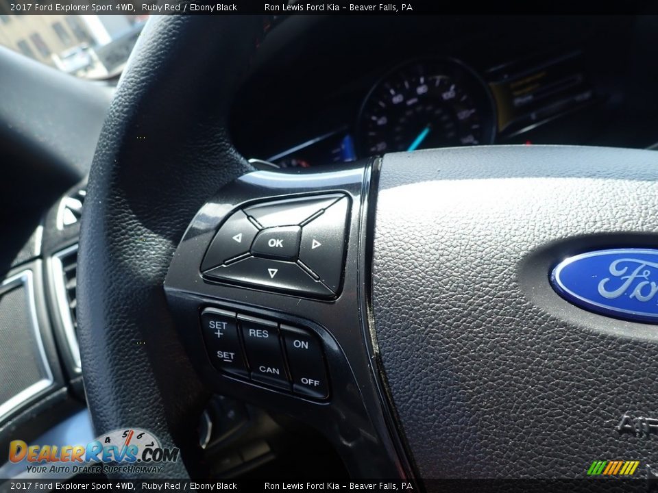 2017 Ford Explorer Sport 4WD Ruby Red / Ebony Black Photo #24