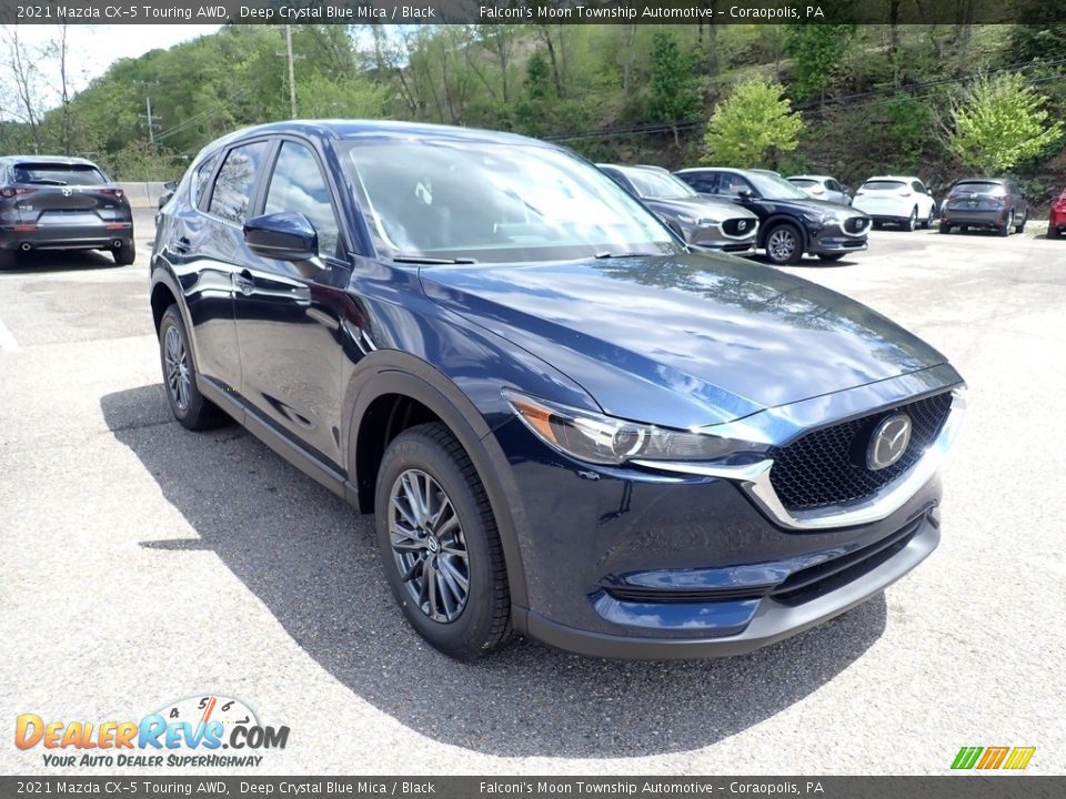 2021 Mazda CX-5 Touring AWD Deep Crystal Blue Mica / Black Photo #3