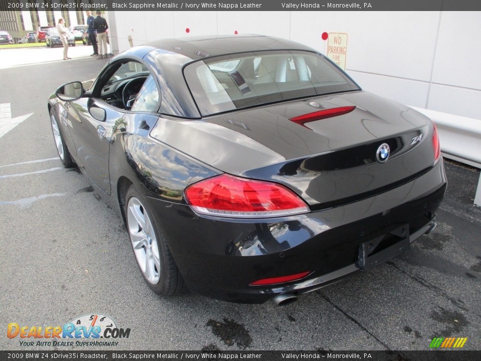 2009 BMW Z4 sDrive35i Roadster Black Sapphire Metallic / Ivory White Nappa Leather Photo #3