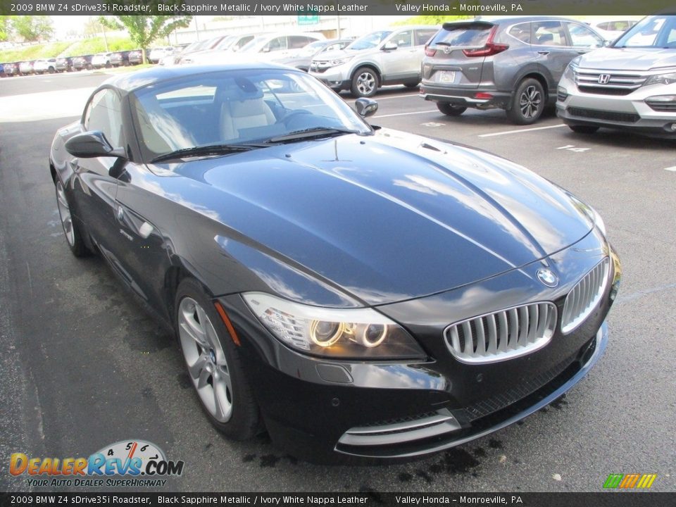 2009 BMW Z4 sDrive35i Roadster Black Sapphire Metallic / Ivory White Nappa Leather Photo #7