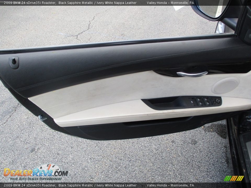 2009 BMW Z4 sDrive35i Roadster Black Sapphire Metallic / Ivory White Nappa Leather Photo #10
