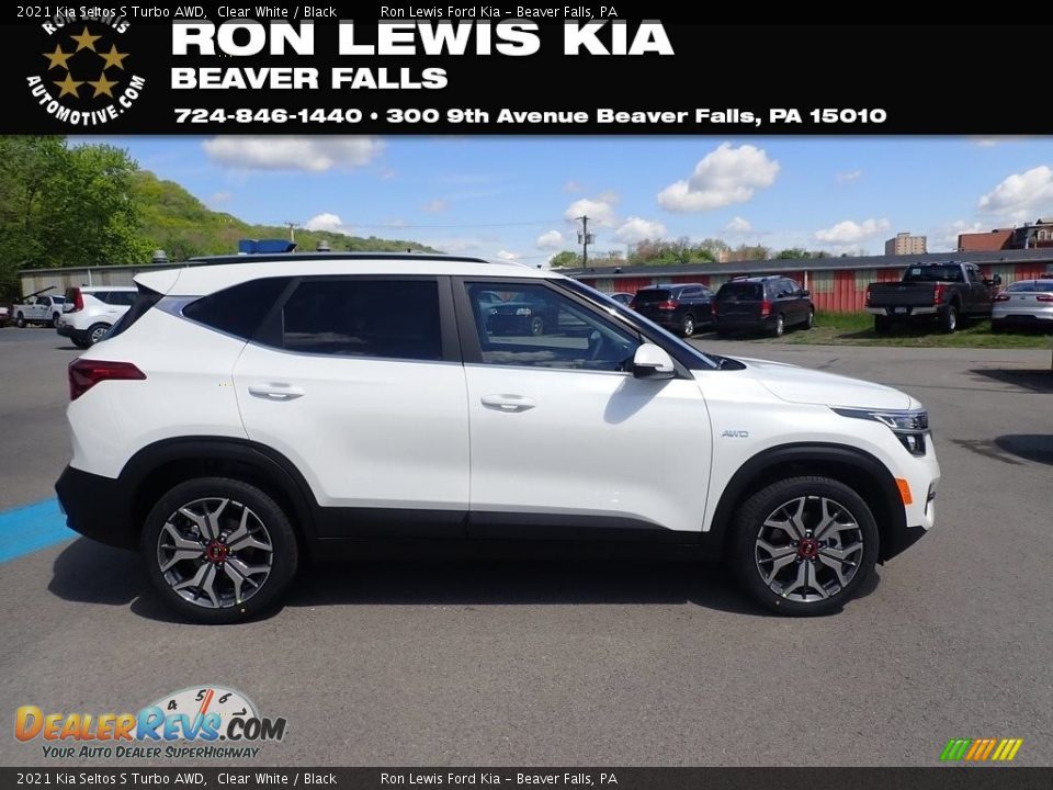2021 Kia Seltos S Turbo AWD Clear White / Black Photo #1