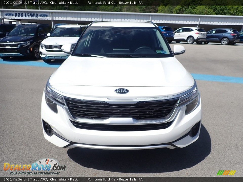 2021 Kia Seltos S Turbo AWD Clear White / Black Photo #4