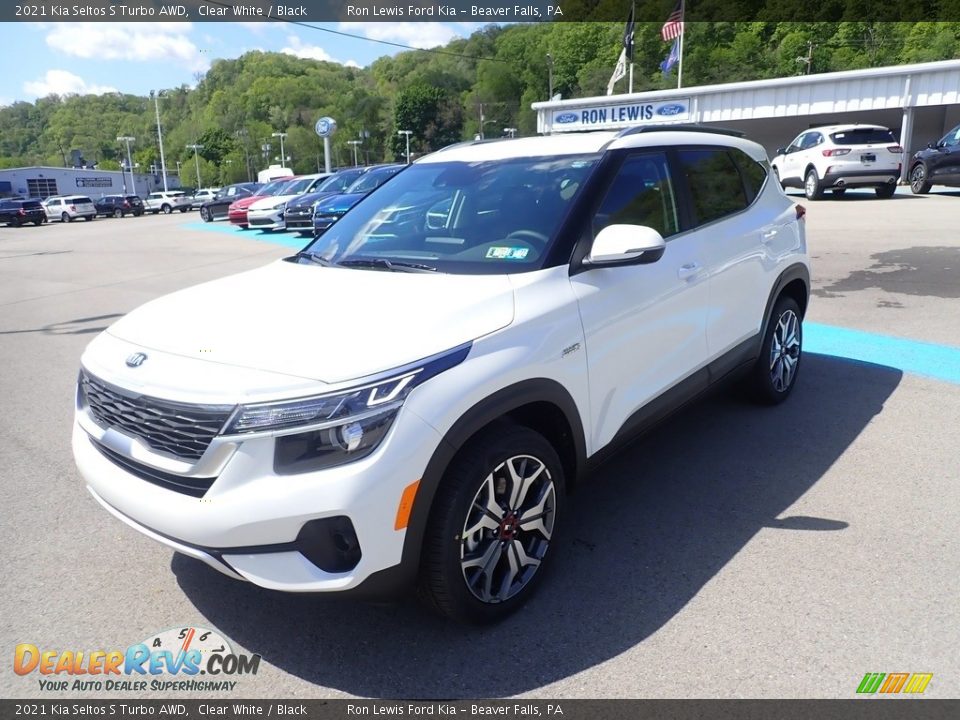 2021 Kia Seltos S Turbo AWD Clear White / Black Photo #5