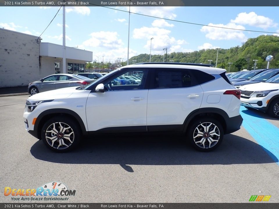 2021 Kia Seltos S Turbo AWD Clear White / Black Photo #6