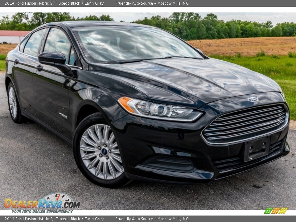 2014 Ford Fusion Hybrid S Tuxedo Black / Earth Gray Photo #1