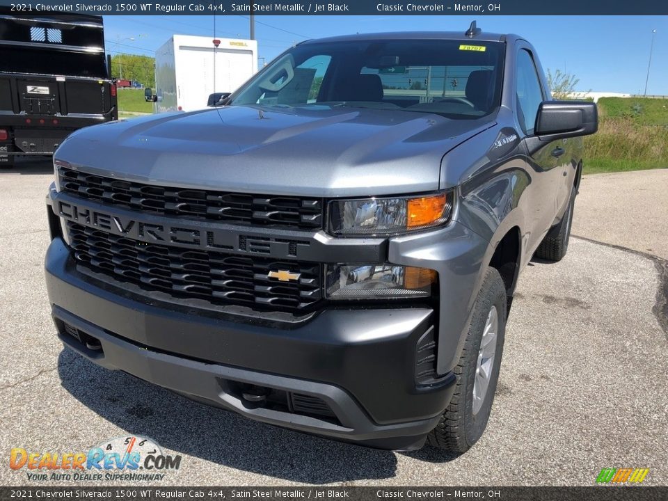 2021 Chevrolet Silverado 1500 WT Regular Cab 4x4 Satin Steel Metallic / Jet Black Photo #1