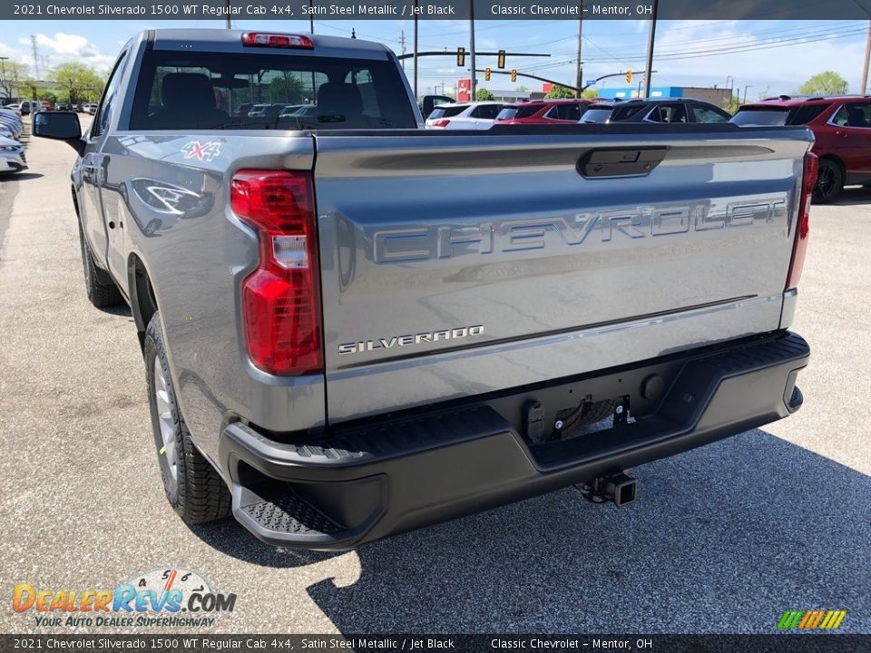 2021 Chevrolet Silverado 1500 WT Regular Cab 4x4 Satin Steel Metallic / Jet Black Photo #4