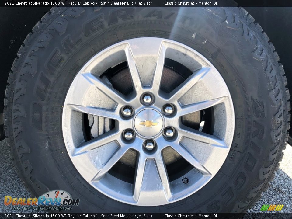 2021 Chevrolet Silverado 1500 WT Regular Cab 4x4 Satin Steel Metallic / Jet Black Photo #8