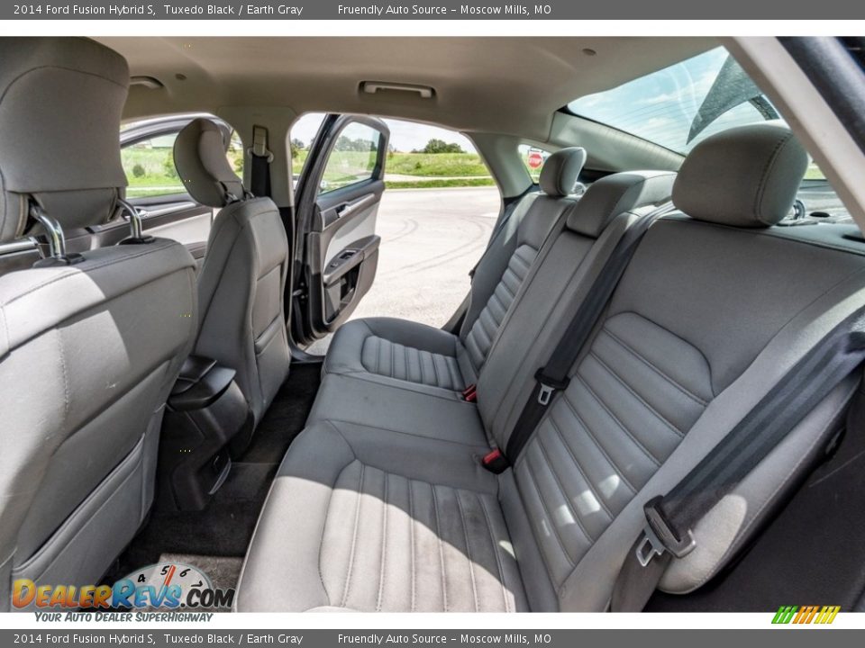 2014 Ford Fusion Hybrid S Tuxedo Black / Earth Gray Photo #22