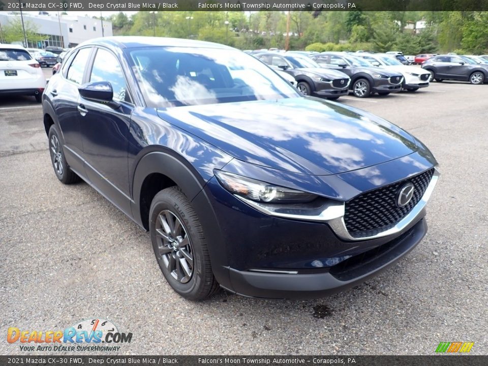 2021 Mazda CX-30 FWD Deep Crystal Blue Mica / Black Photo #3