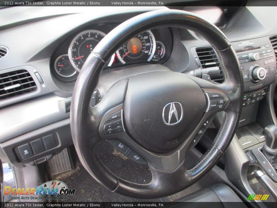 2012 Acura TSX Sedan Graphite Luster Metallic / Ebony Photo #14