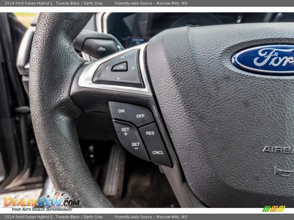 2014 Ford Fusion Hybrid S Tuxedo Black / Earth Gray Photo #33