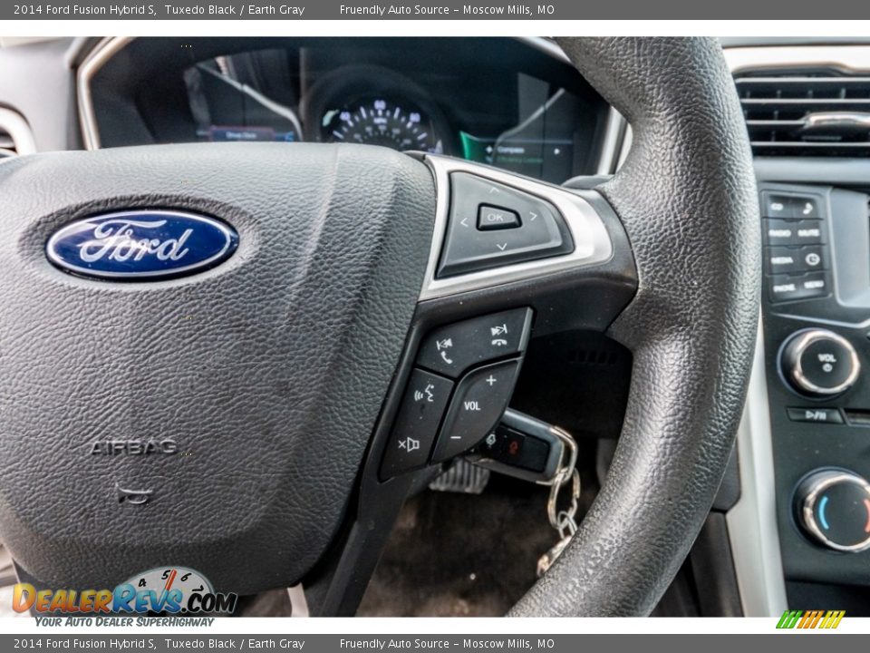 2014 Ford Fusion Hybrid S Tuxedo Black / Earth Gray Photo #34