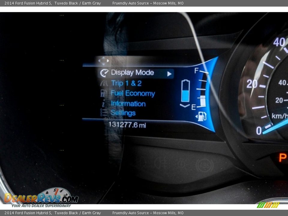 2014 Ford Fusion Hybrid S Tuxedo Black / Earth Gray Photo #36