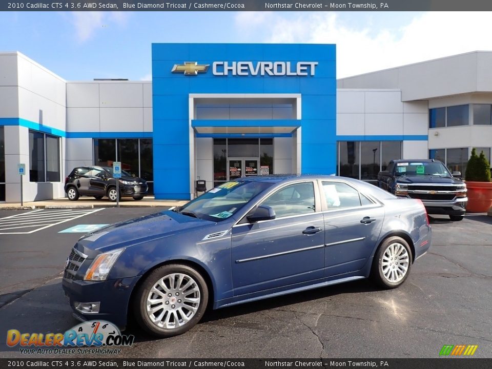 2010 Cadillac CTS 4 3.6 AWD Sedan Blue Diamond Tricoat / Cashmere/Cocoa Photo #1