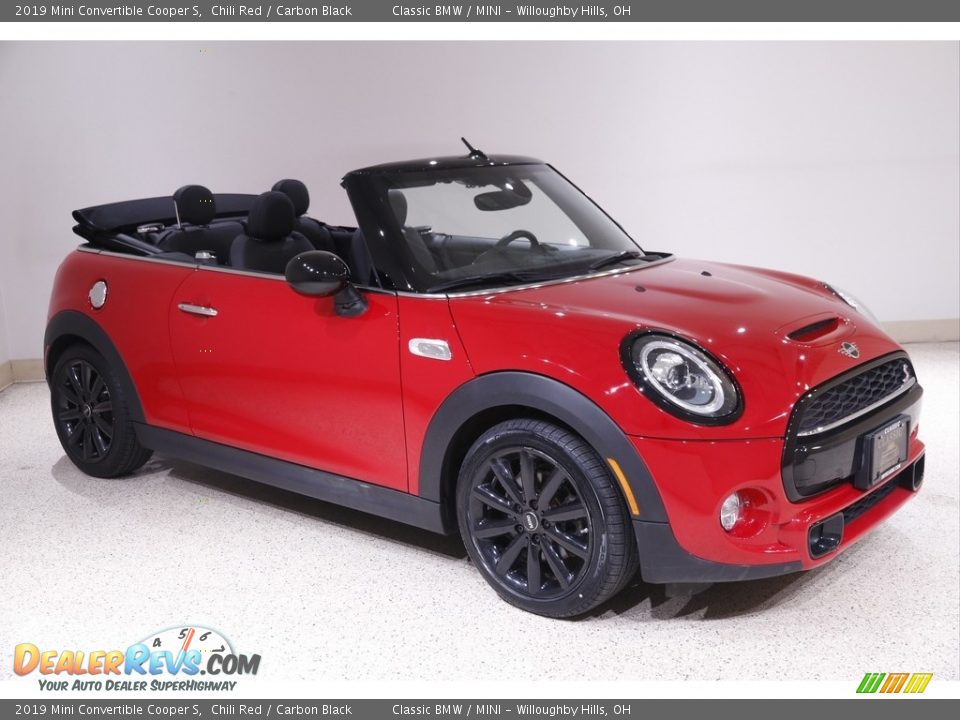 2019 Mini Convertible Cooper S Chili Red / Carbon Black Photo #1