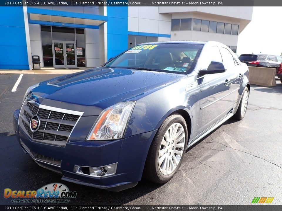 2010 Cadillac CTS 4 3.6 AWD Sedan Blue Diamond Tricoat / Cashmere/Cocoa Photo #2