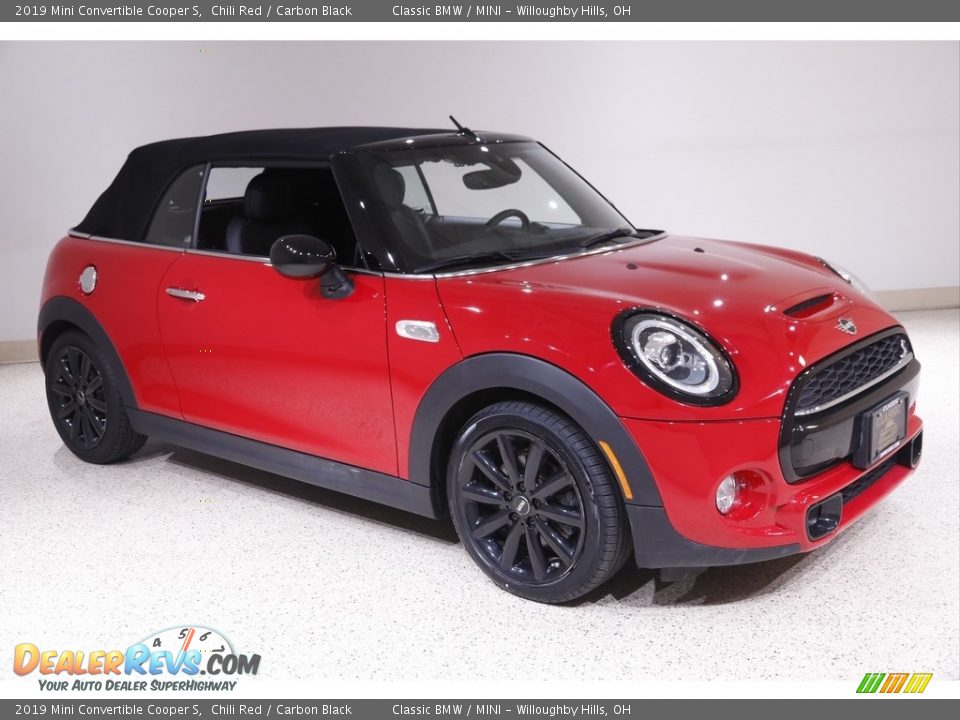 2019 Mini Convertible Cooper S Chili Red / Carbon Black Photo #2