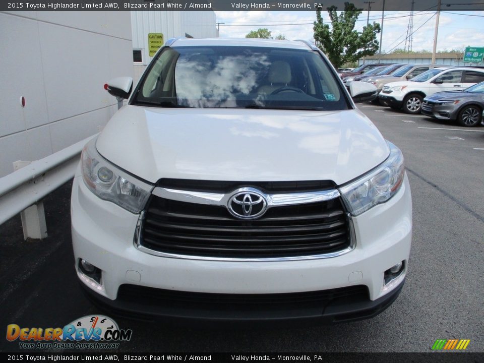 2015 Toyota Highlander Limited AWD Blizzard Pearl White / Almond Photo #7