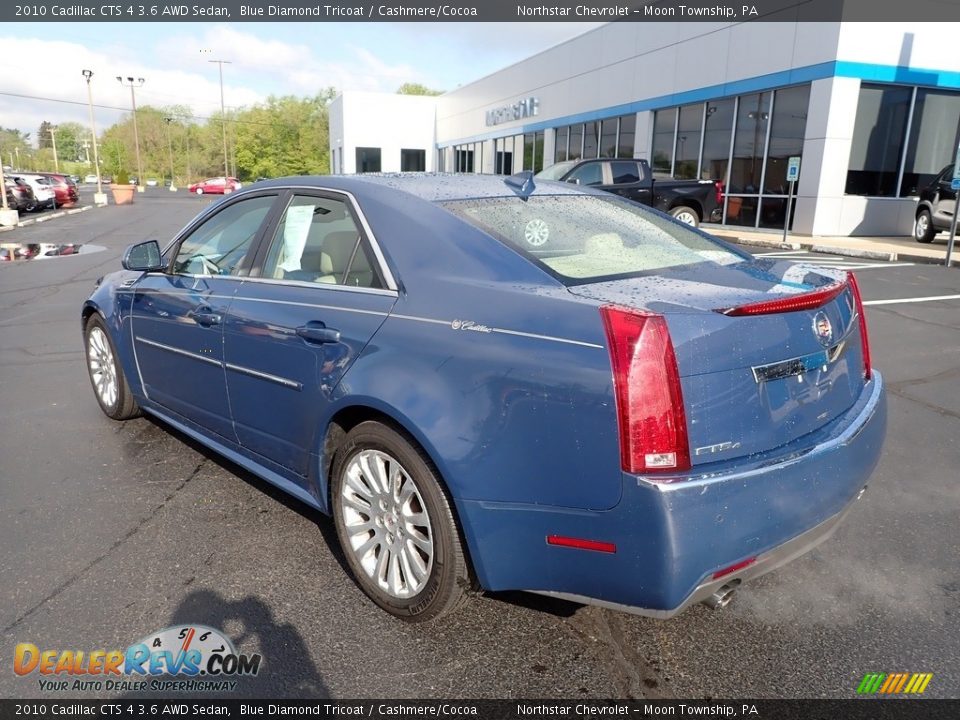 2010 Cadillac CTS 4 3.6 AWD Sedan Blue Diamond Tricoat / Cashmere/Cocoa Photo #4