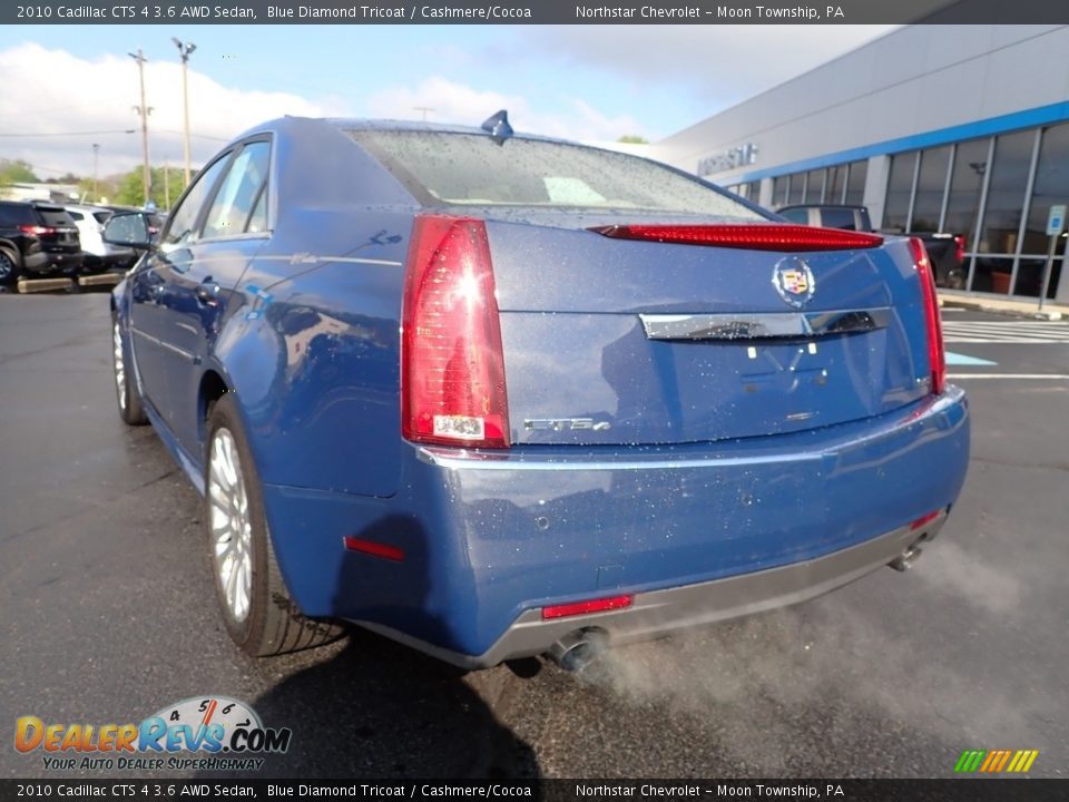 2010 Cadillac CTS 4 3.6 AWD Sedan Blue Diamond Tricoat / Cashmere/Cocoa Photo #5