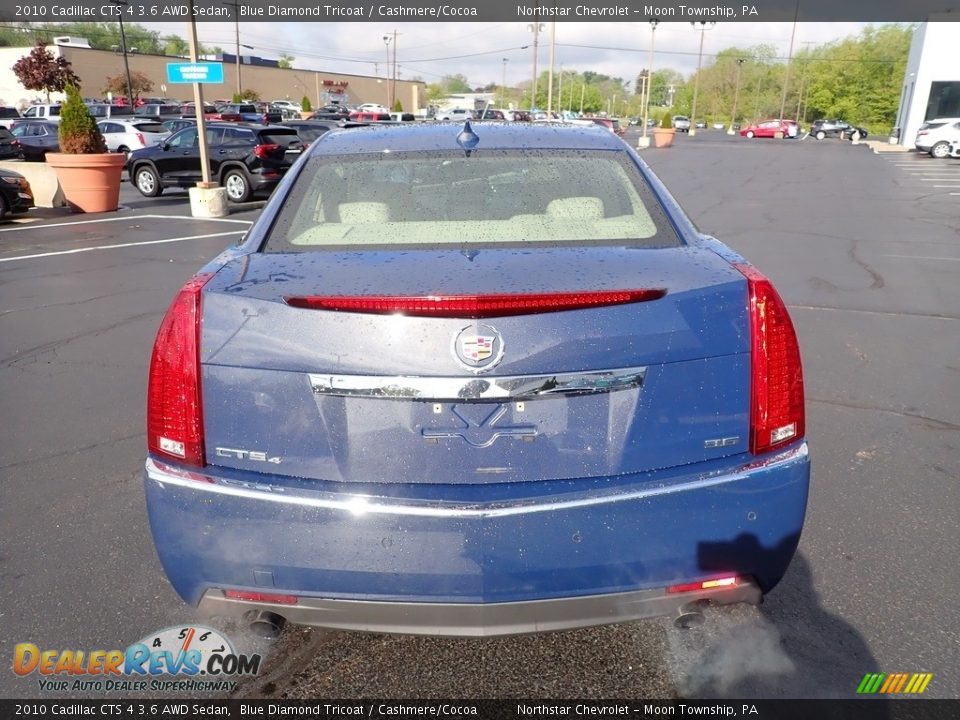 2010 Cadillac CTS 4 3.6 AWD Sedan Blue Diamond Tricoat / Cashmere/Cocoa Photo #6