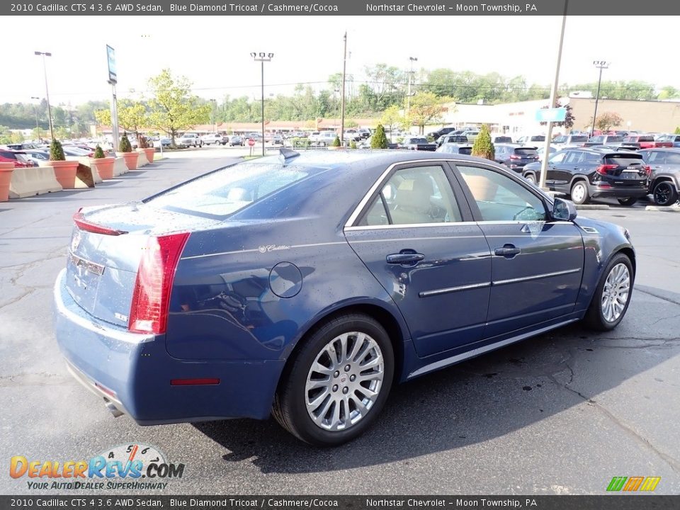 2010 Cadillac CTS 4 3.6 AWD Sedan Blue Diamond Tricoat / Cashmere/Cocoa Photo #8