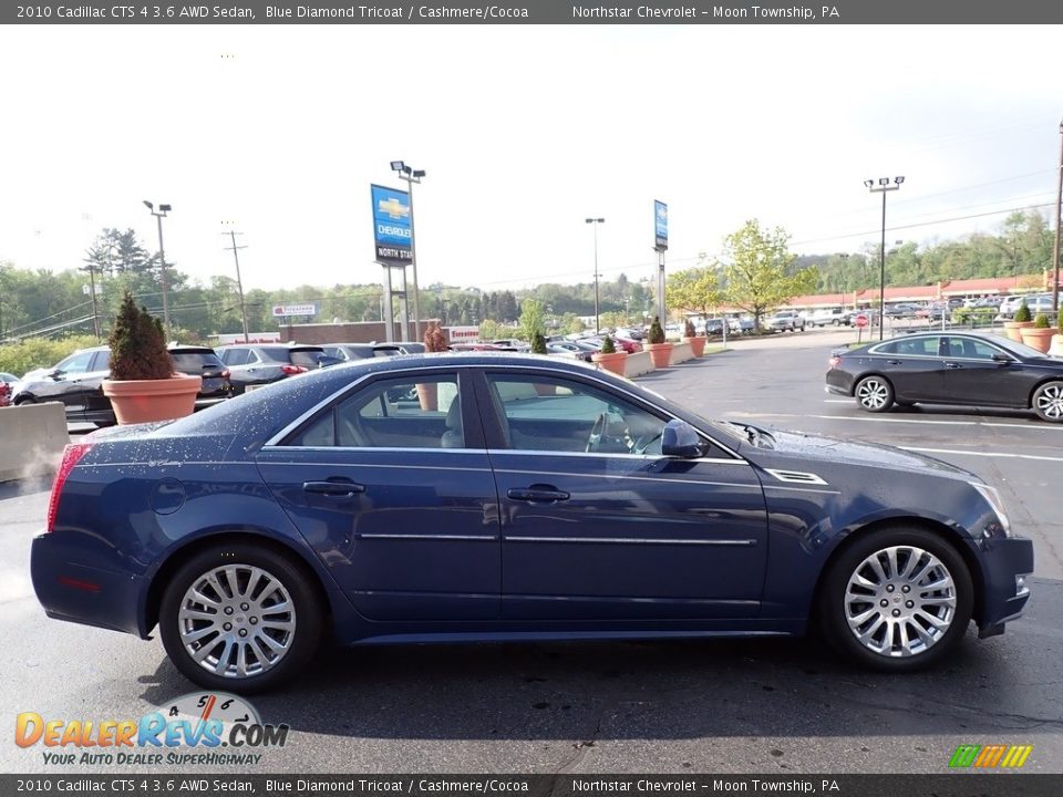 2010 Cadillac CTS 4 3.6 AWD Sedan Blue Diamond Tricoat / Cashmere/Cocoa Photo #9