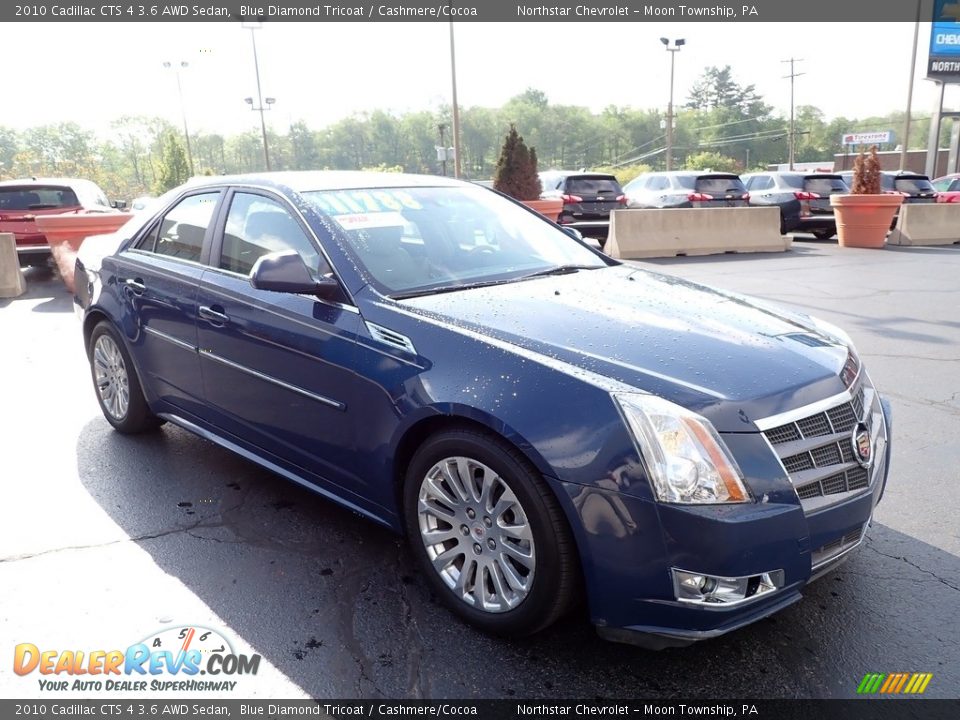 2010 Cadillac CTS 4 3.6 AWD Sedan Blue Diamond Tricoat / Cashmere/Cocoa Photo #10