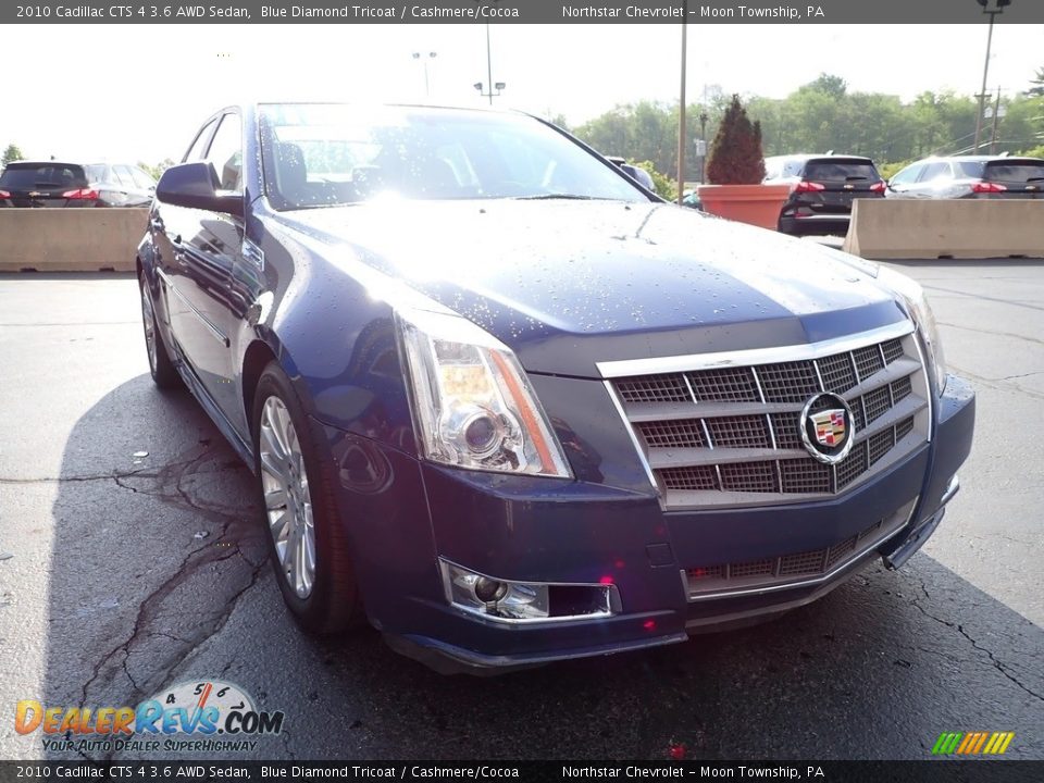 2010 Cadillac CTS 4 3.6 AWD Sedan Blue Diamond Tricoat / Cashmere/Cocoa Photo #11