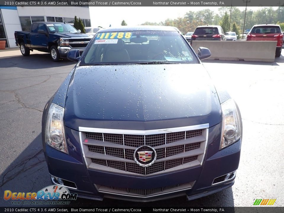 2010 Cadillac CTS 4 3.6 AWD Sedan Blue Diamond Tricoat / Cashmere/Cocoa Photo #12
