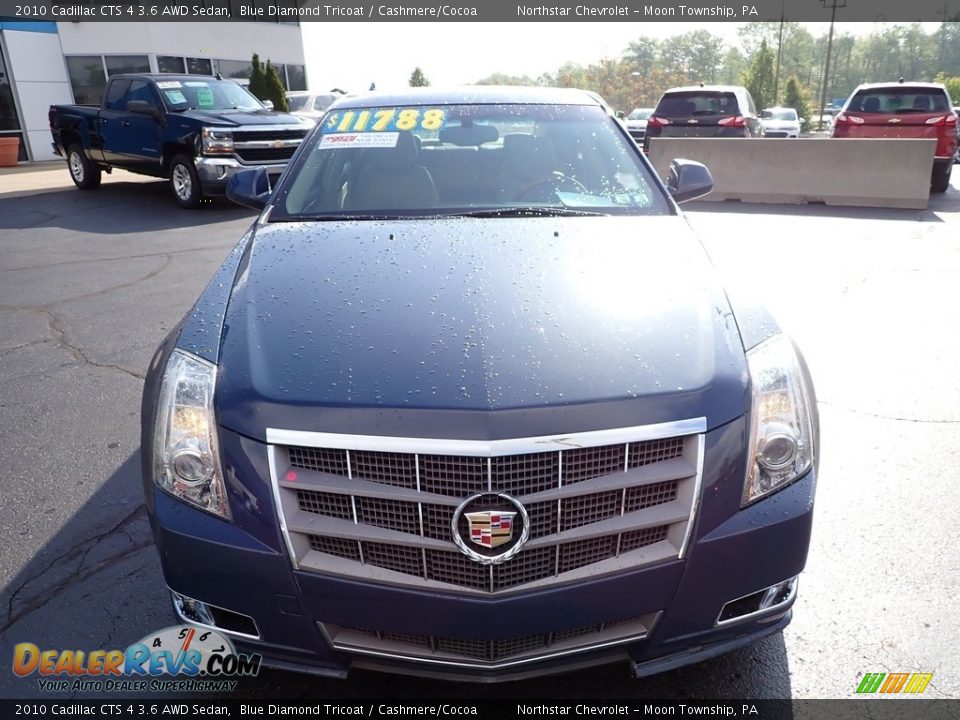 2010 Cadillac CTS 4 3.6 AWD Sedan Blue Diamond Tricoat / Cashmere/Cocoa Photo #12