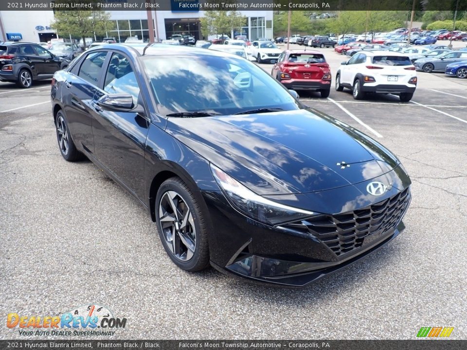 2021 Hyundai Elantra Limited Phantom Black / Black Photo #3